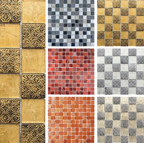 Wandfliesen mosaik metall - wandfliesen,